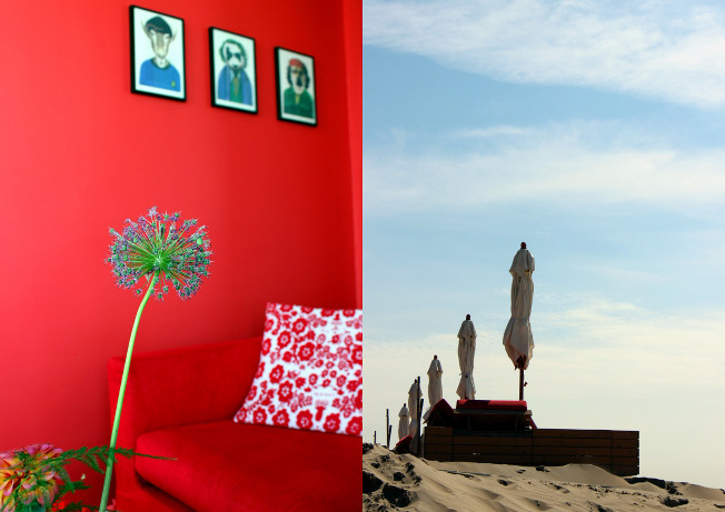 Urlaub-Noordwijk-Vesper-Hotel-Holland-Nordsee-Interior-Blog-jennadores-Hoteltipp-Salon-rote-Wandfarbe-Collage