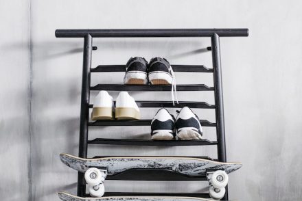 Ikea, Kollektion, Spänst, Halter,Skateboard, schwarz